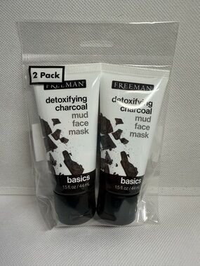 Freeman Detoxifying Charcoal Mud Face Mask (2 Pack) - White & Black
